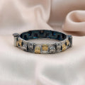 Classic Gold & Silver Color Two Tone Oxidised Openable Bracelet With Antique Inspired Elegant DesignClassic Gold & Silver Color Two Tone Oxidised Openable Bracelet With Antique Inspired Elegant Design