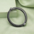 Premium Silver Color Oxidised Openable Bracelet For Women Festive Ethnic Fashion Collection Wear
