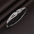 Silver Color American Diamond Bracelet Elegant Stylish Daily Wear Jewelry Collection - Silver