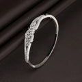 Silver Color American Diamond Bracelet Elegant Party Wear Stylish Jewelry Collection - Silver