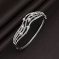 Silver Color American Diamond Bracelet Minimal Elegant Daily Wear Jewelry Collection - Silver