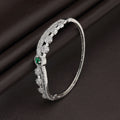 Green Color American Diamond Bracelet Stylish Ethnic Party Wear Jewelry Collection - Green