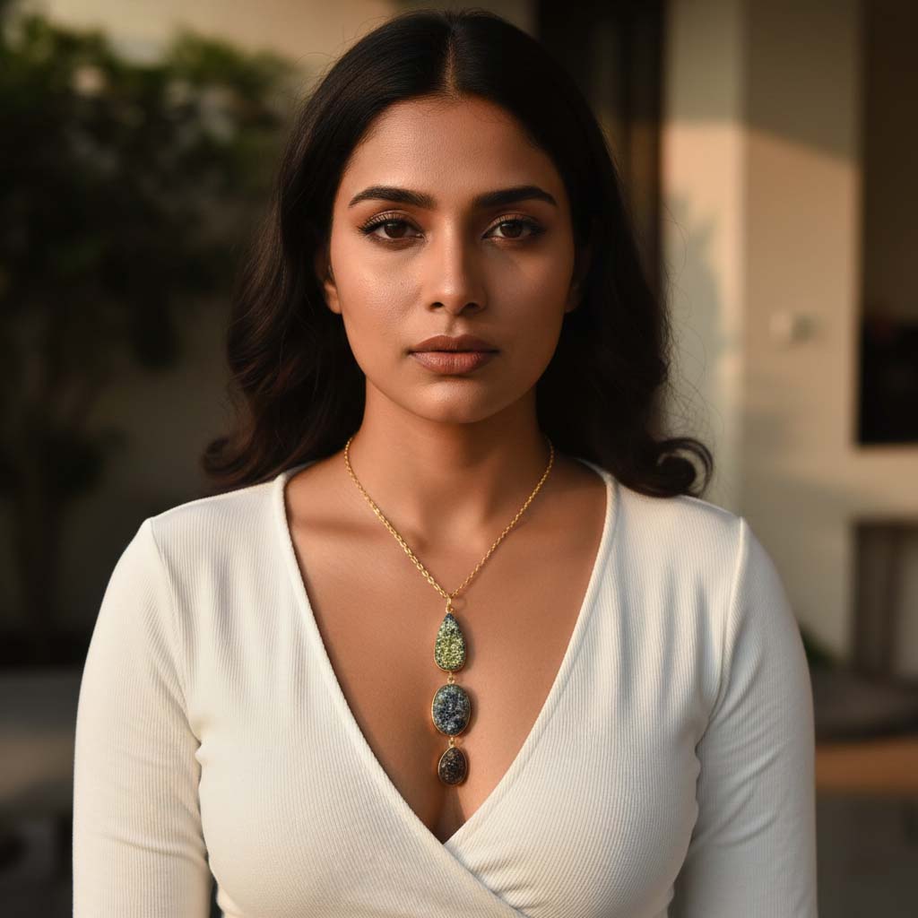Grey Color Amrapali Hansli Necklace Crafted For Traditional Wear And Cultural Celebrations - Grey