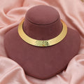 Gold Color Fashion Hansli Necklace Elegant Traditional Rigid Collar Statement Jewelry Design - Gold