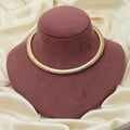 Gold Color Anti Tarnish Hansli Necklace Classic Ethnic Bridal Style Bold Neck Jewelry - Gold