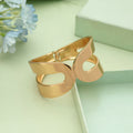 Gold Color Openable Anti Tarnish Bracelet With Stylish Everyday Wear Jewelry Look - Gold