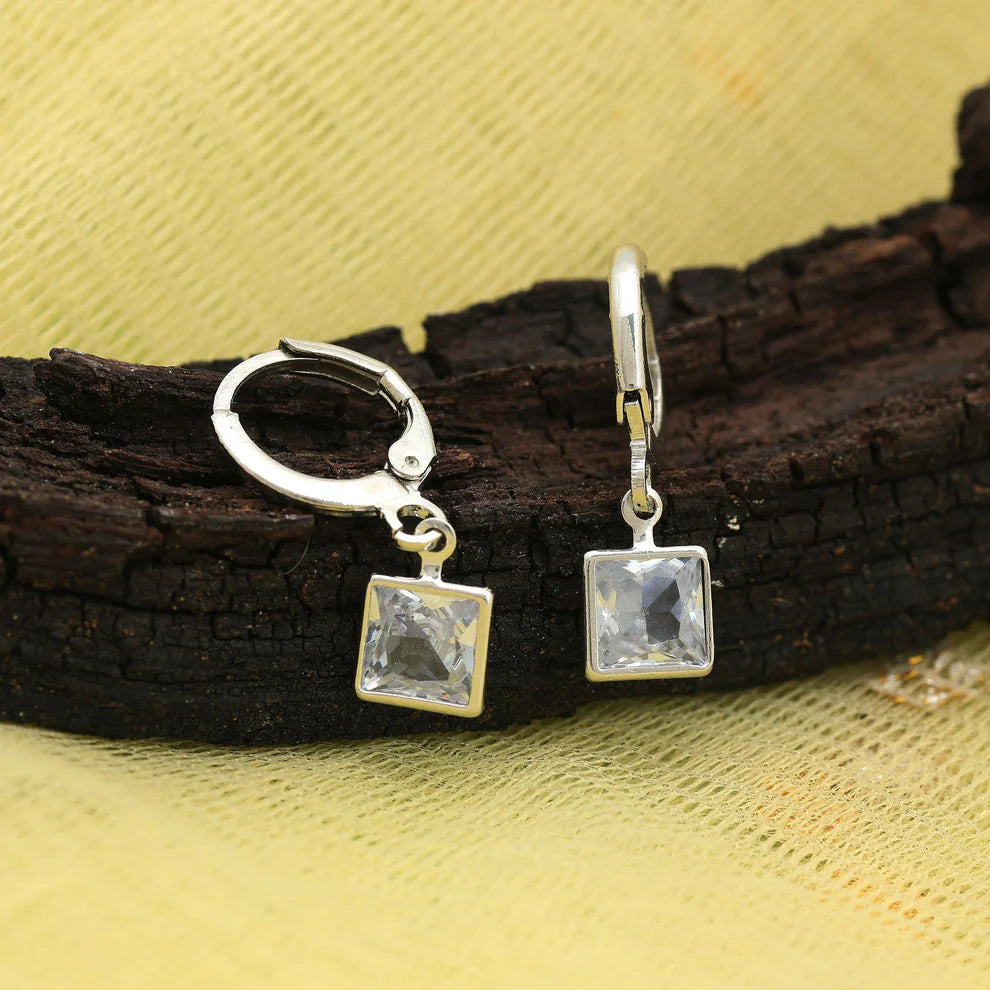 Elegant Silver Color Antique Earrings With Royal Traditional Fashion Appeal
