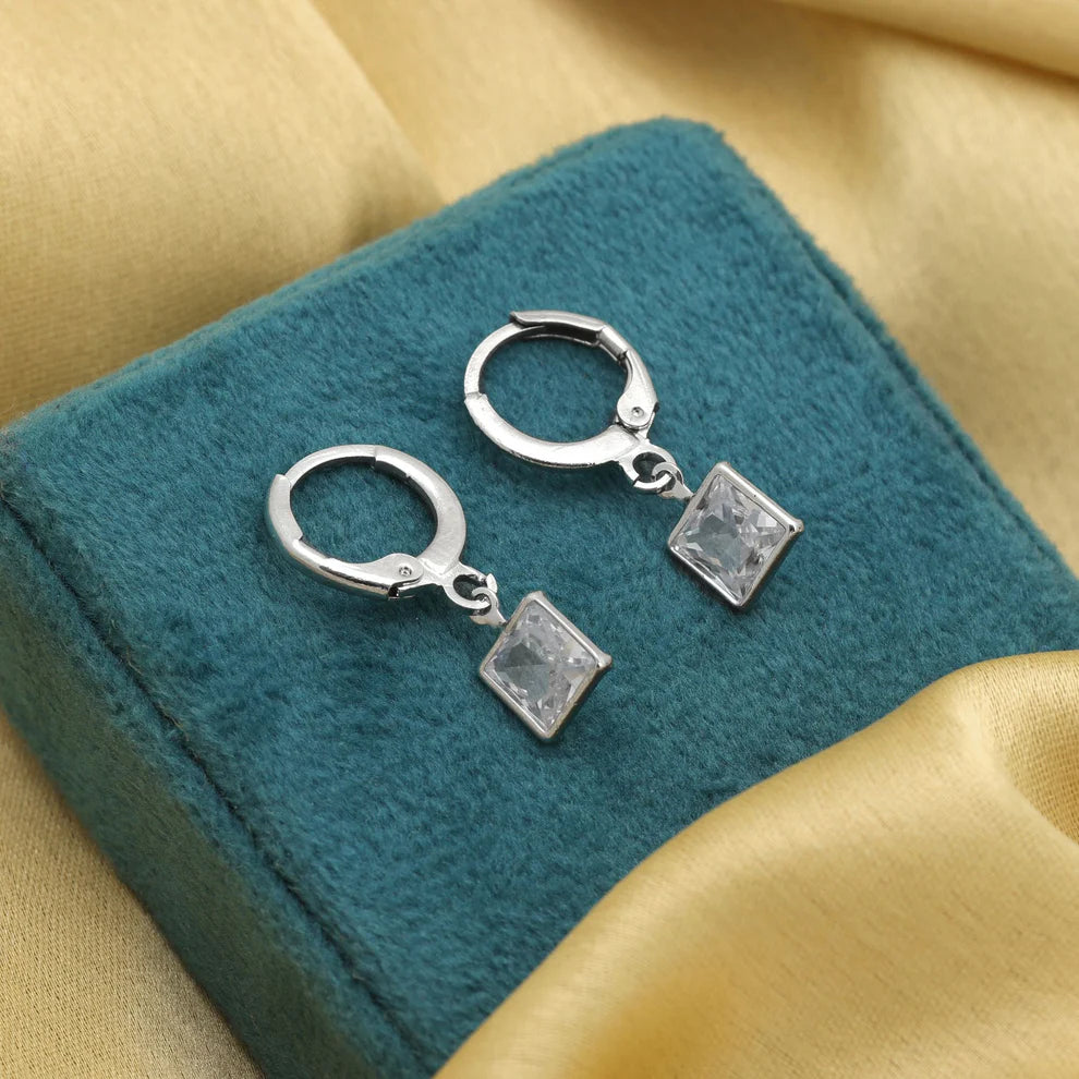 Elegant Silver Color Antique Earrings With Royal Traditional Fashion Appeal