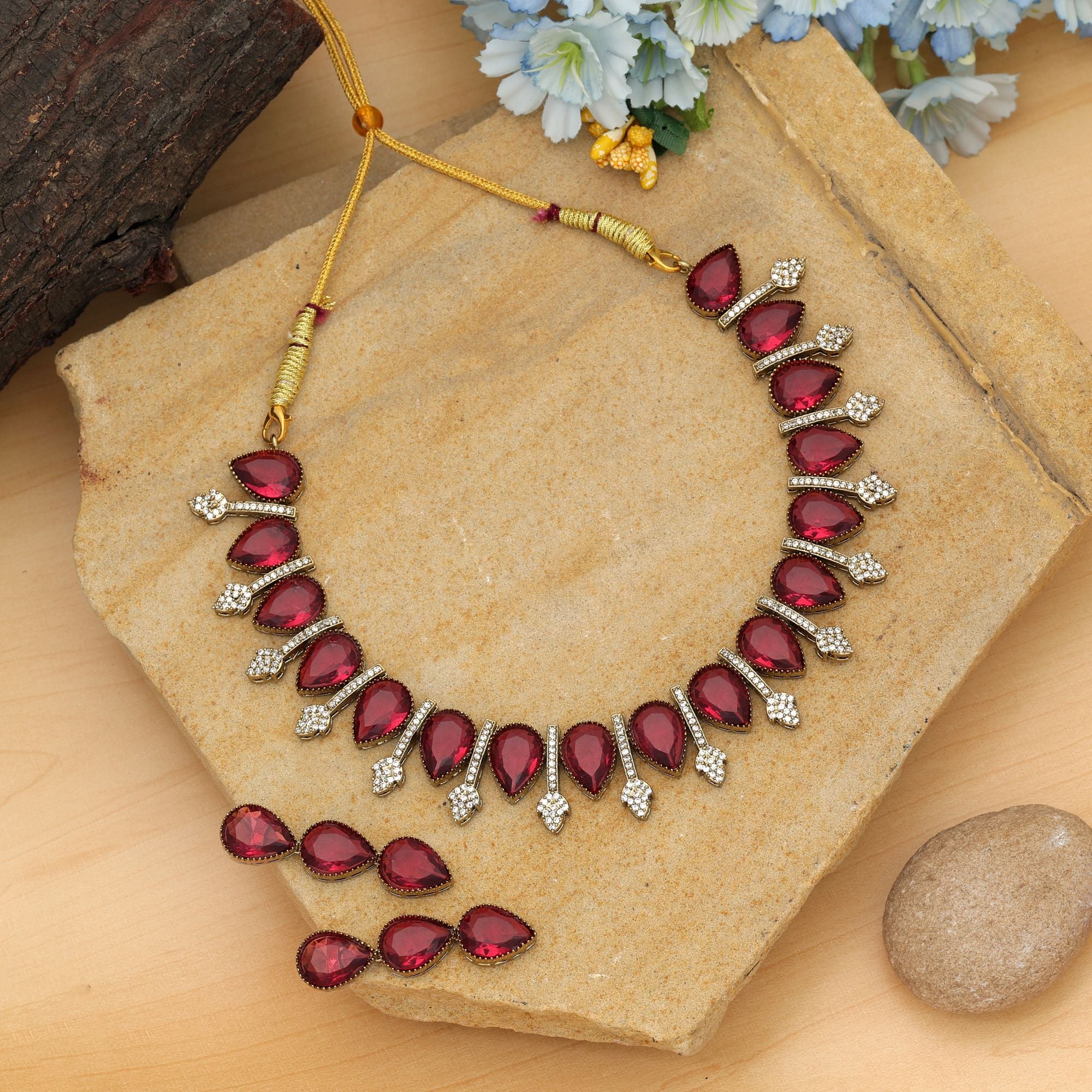 American Diamond Necklace Set Elegant Daily Wear Stylish Jewelry Collection
