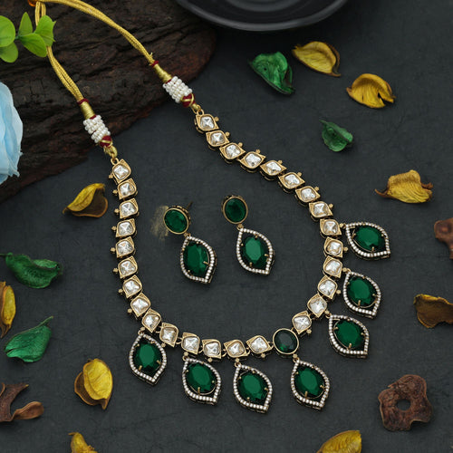 American Diamond Necklace Set Elegant Daily Wear Stylish Jewelry Collection