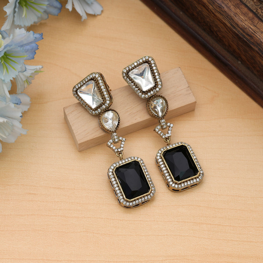 American Diamond Earrings Modern Chic Party Wear Jewelry Design