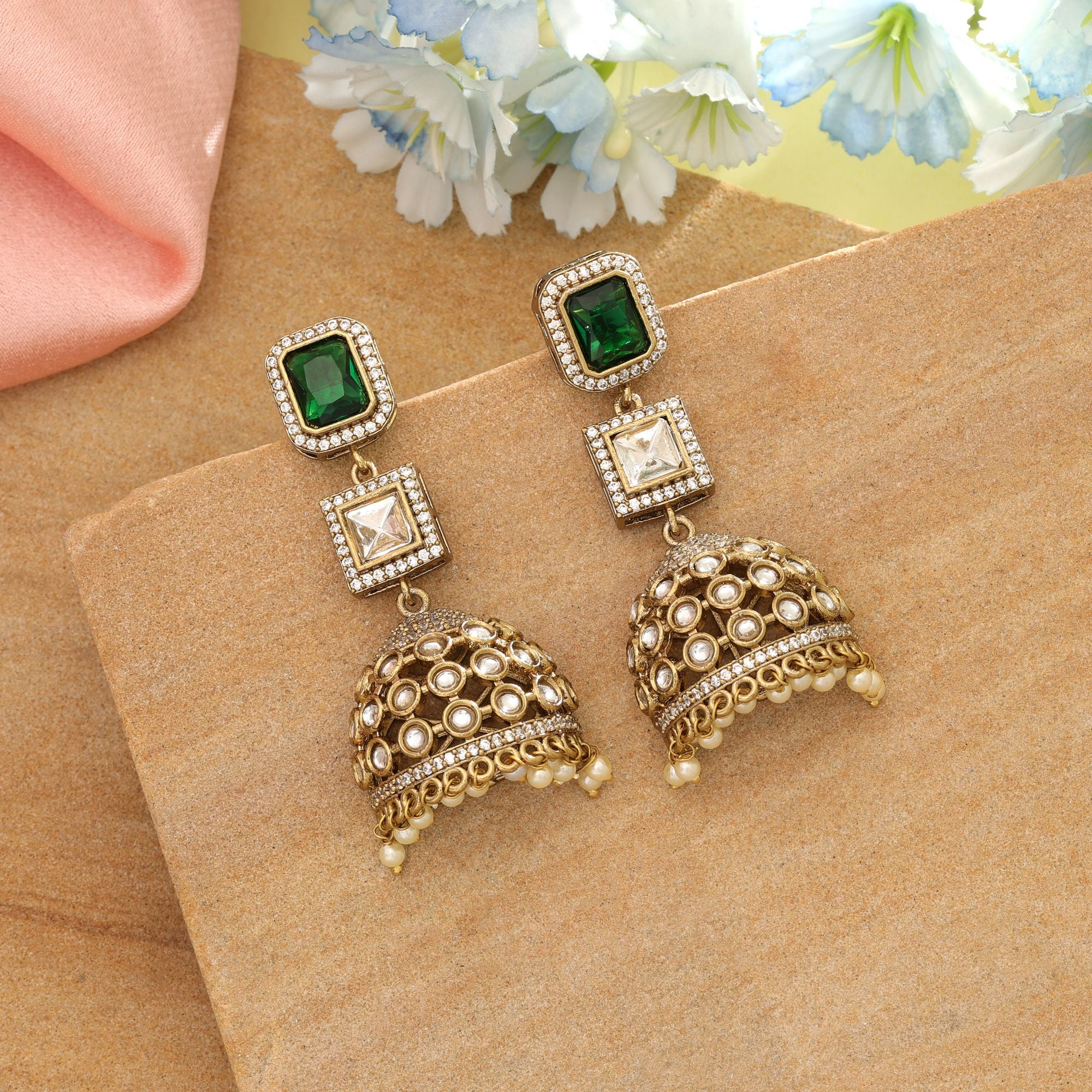 American Diamond Earrings Elegant Minimal Daily Wear Jewelry
