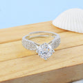 Shiny Silver Color American Diamond Ring For Subtle Glamorous Appeal - Silver
