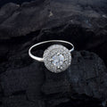 Bright Silver Color American Diamond Ring With Clean And Sleek Finish - Silver