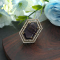 Purple Color American Diamond Ring Trendy Elegant Fashion Jewelry Collection - Purple