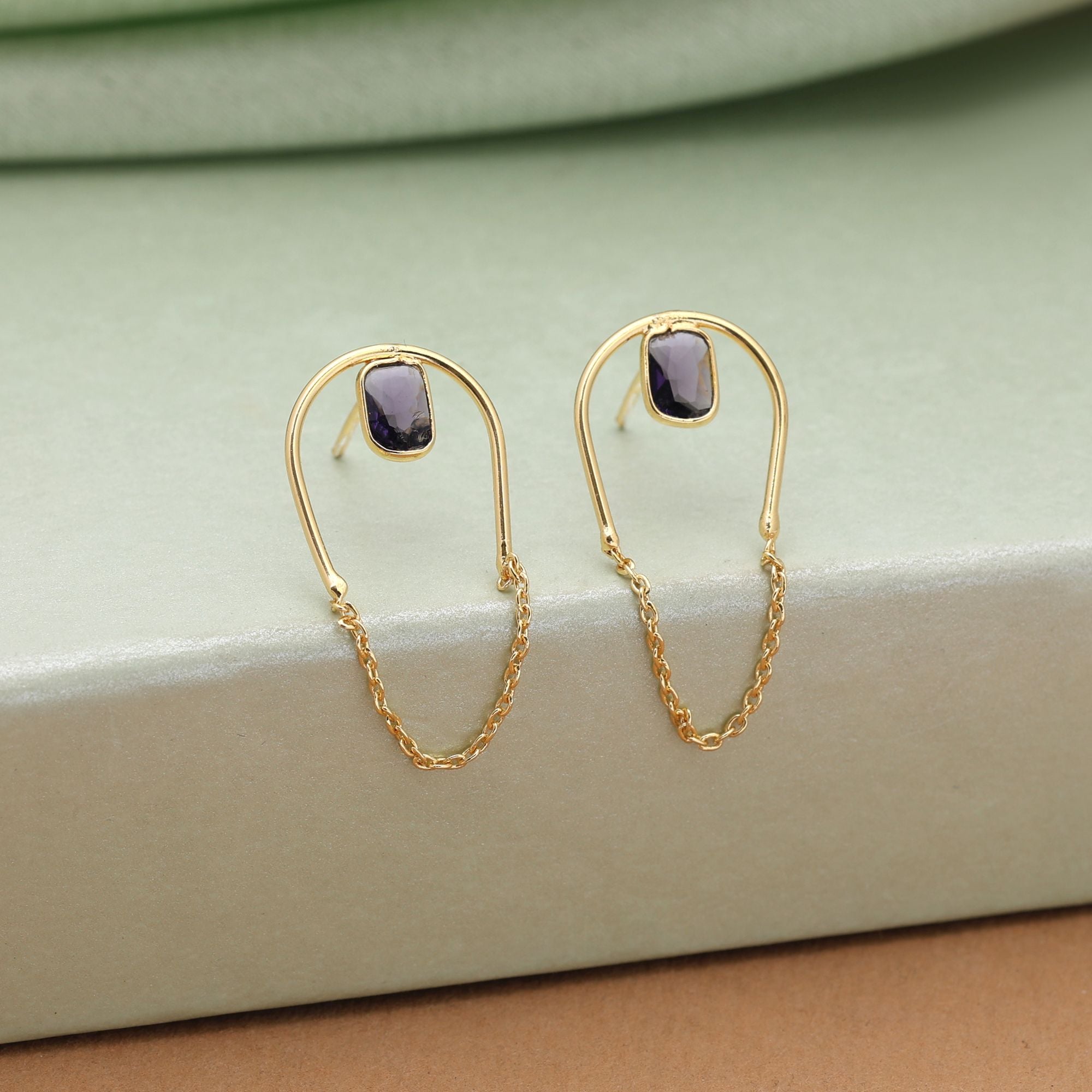 Purple Color Amrapali Earrings Designed To Add Royal Charm To Ethnic Outfits