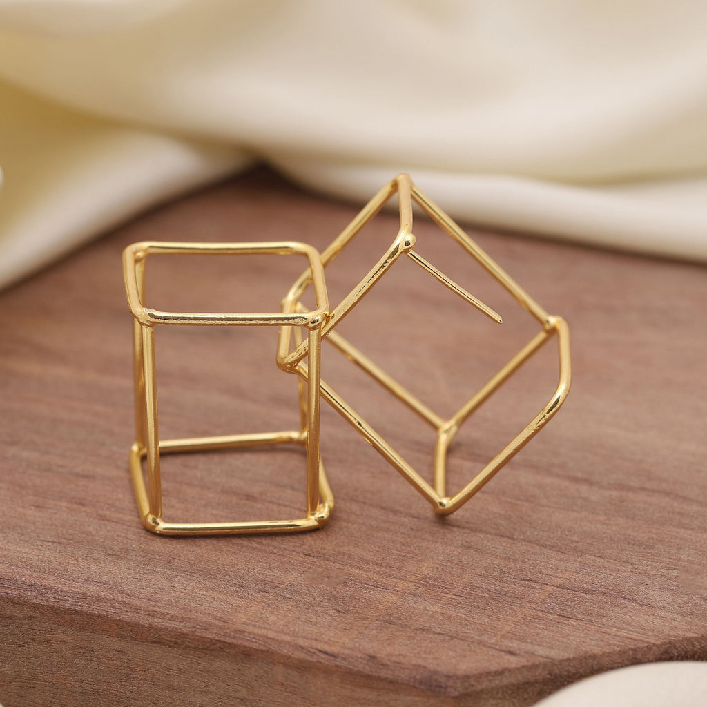 Gold Color Amrapali Earrings Crafted With Intricate Detailing For Ethnic Fashion - Gold