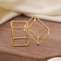 Gold Color Amrapali Earrings Crafted With Intricate Detailing For Ethnic Fashion - Gold