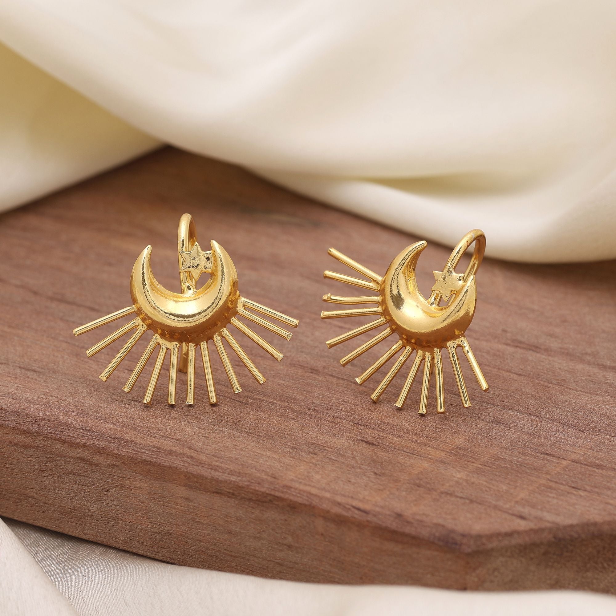 Gold Color Amrapali Earrings Perfect For Cultural Events And Festive Styling - Gold