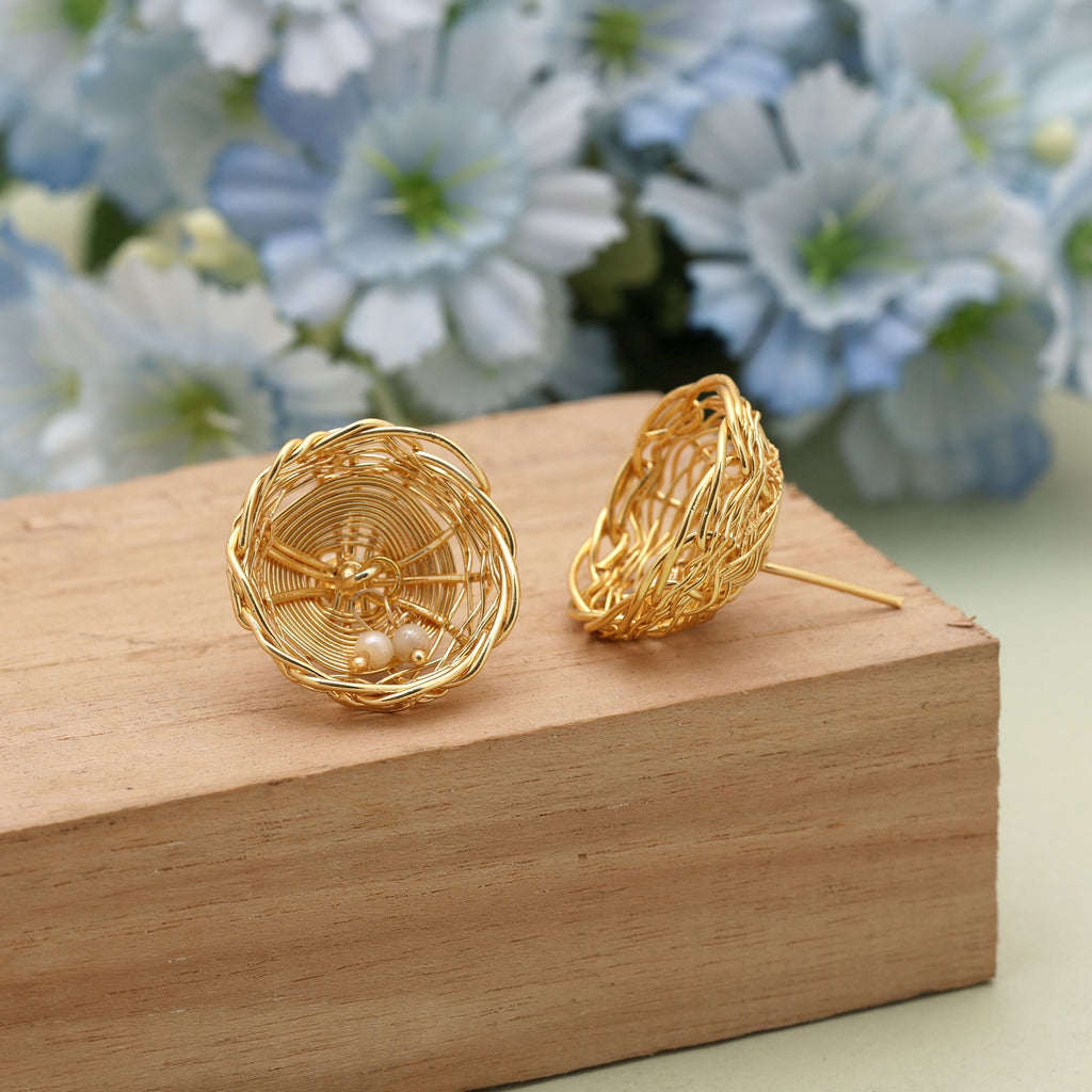 Gold Color Amrapali Earrings Reflecting Timeless Beauty Of Traditional Jewelry - Gold