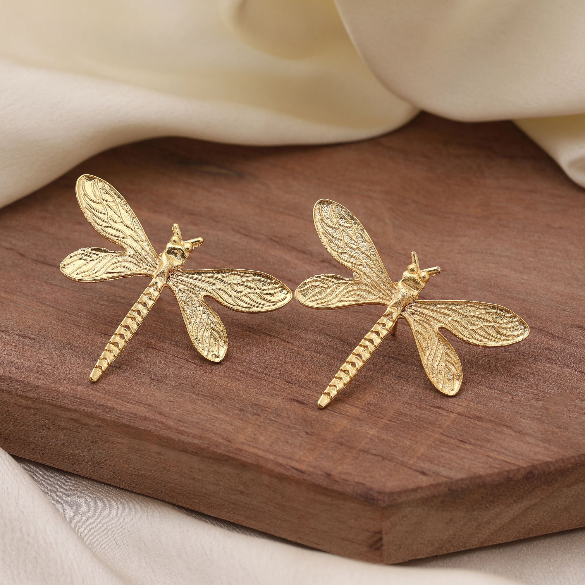 Gold Color Amrapali Earrings Inspired By Classic Amrapali Design Aesthetics - Gold