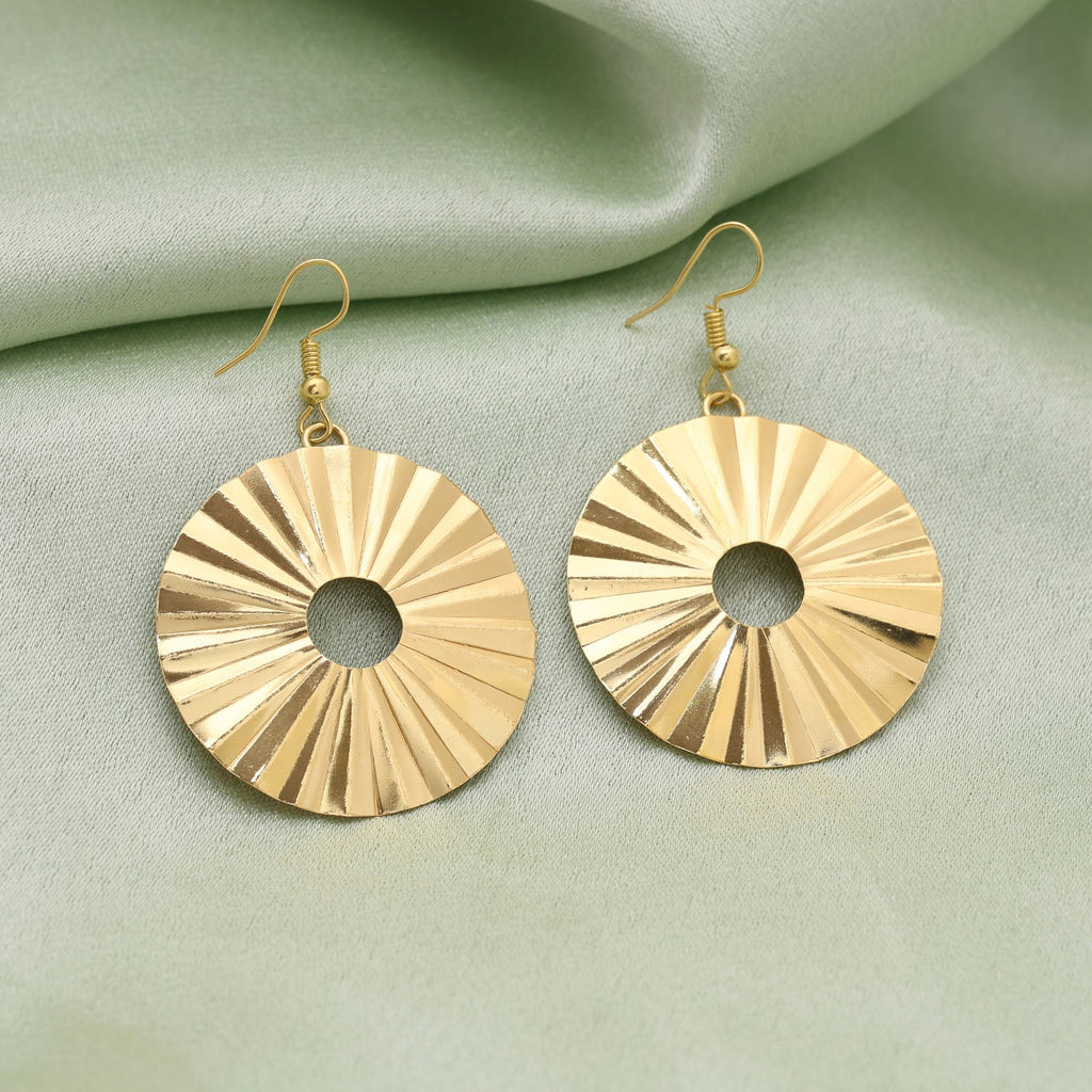 Gold Color Amrapali Earrings Crafted For Elegant Ethnic Jewelry Collections - Gold