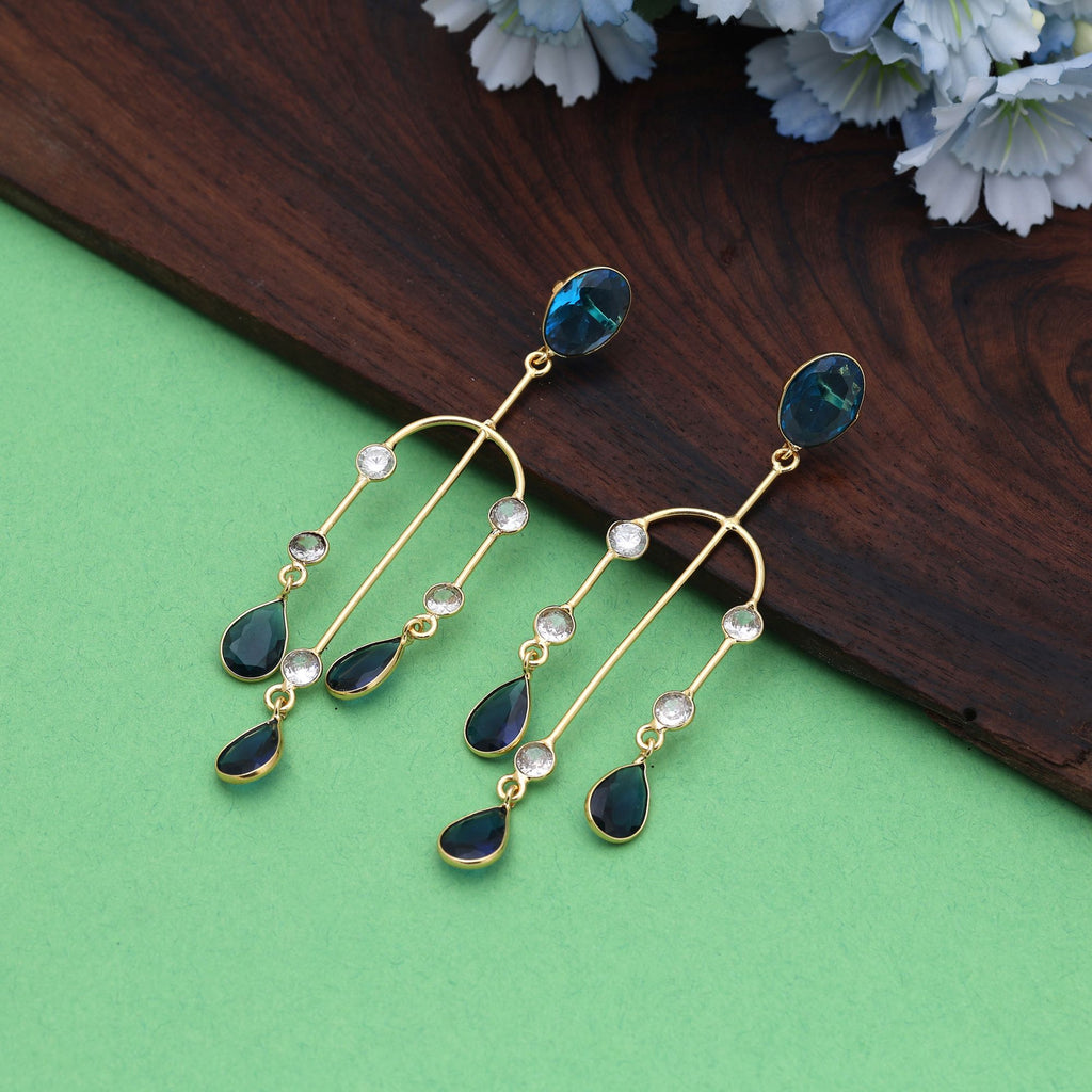 Green Color Amrapali Earrings Offering Vibrant Traditional Charm And Bold Finish