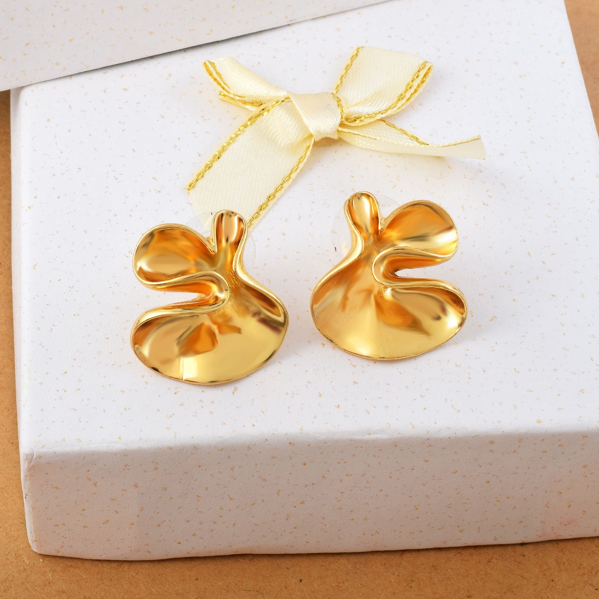 Gorgeous Gold Color Anti Tarnish Earrings Perfect for Weddings, Festive Events, and Cultural Outfits - Gold