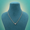 White Color Stainless Steel Anti Tarnish Necklace Offering Clean Minimal Contemporary Design