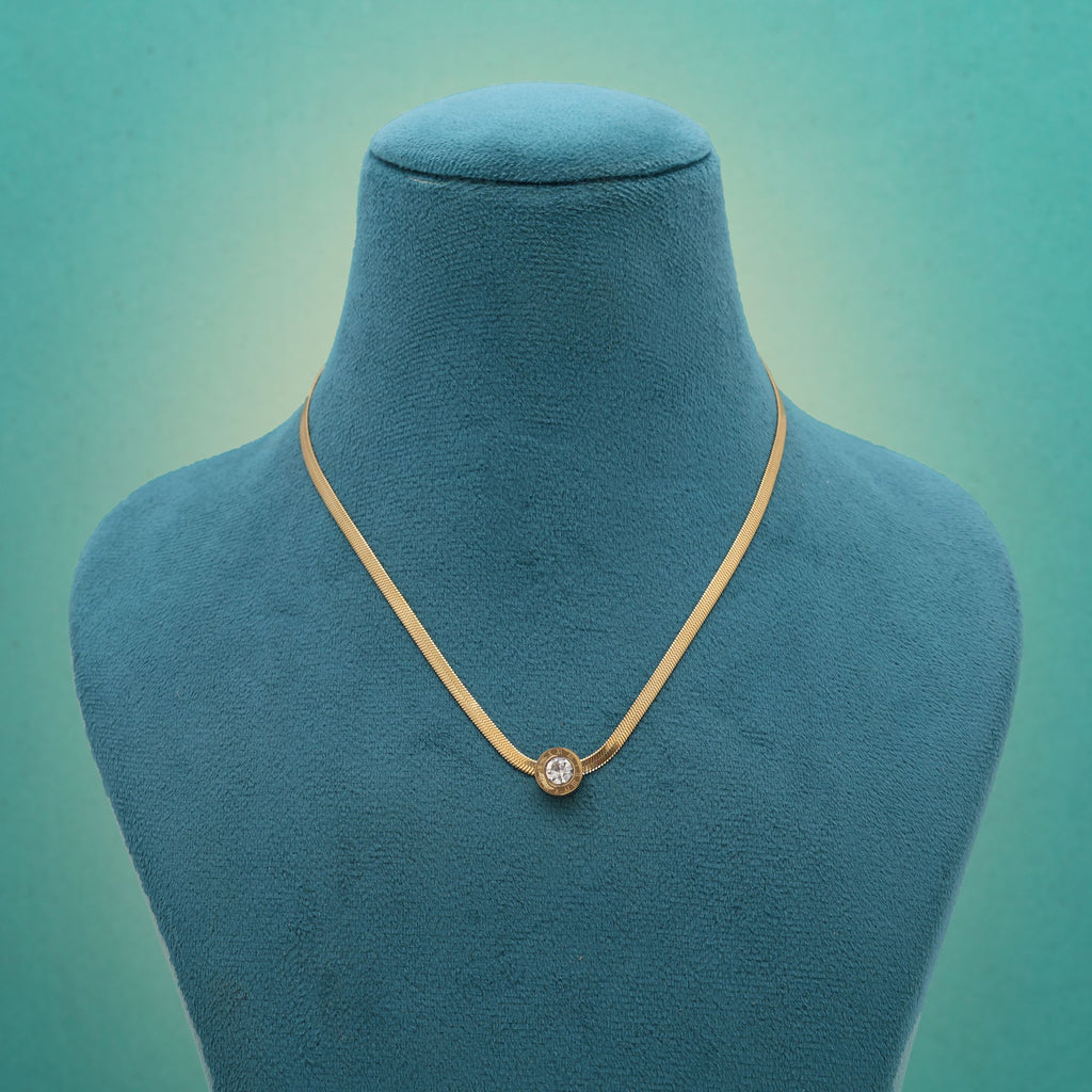 Gold Color Stainless Steel Anti Tarnish Necklace Suitable For Daily Use Without Fading