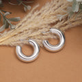 Stylish Silver Color Fashion Earrings With Sparkling Stones For Modern Ethnic Look