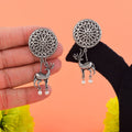 Elegant Silver Color Oxidised Earrings Perfect For Womenâ€™S Party And Daily Fashion Jewelry