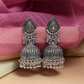 Beautiful Silver Color Oxidised Earrings Perfect For Womenâ€™S Ethnic Styling And Party Jewelry