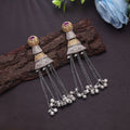 Rani Color Dual Tone Oxidised Earrings With Graceful Traditional Appeal
