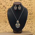 Dual Tone Oxidised Necklace Set Traditional Festive Jewelry