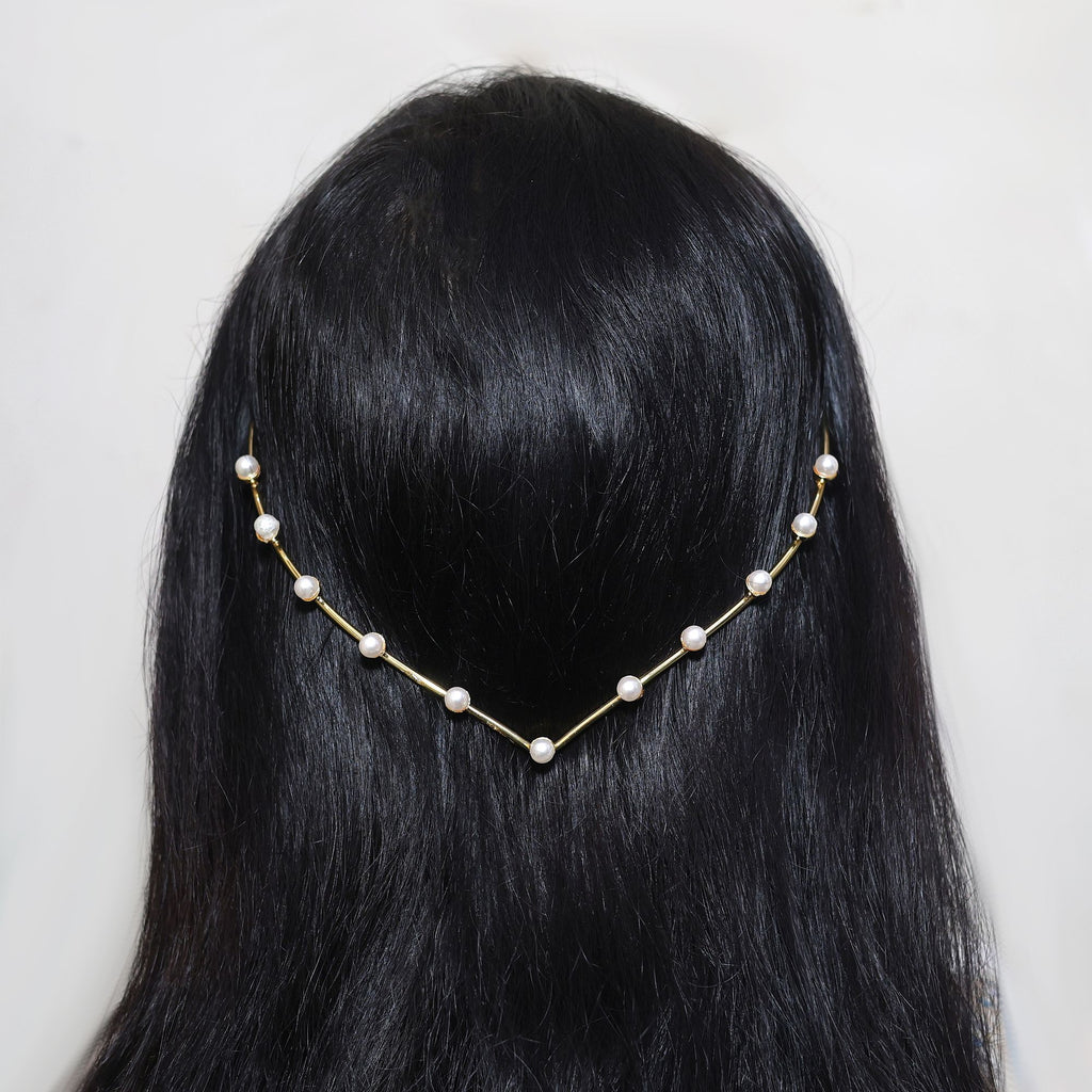 White Color Hair Crown (Tiara) (FNHRP117WHT) - White