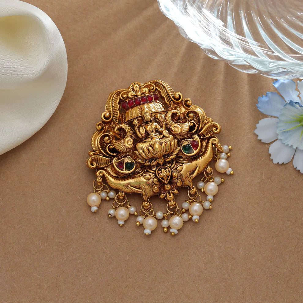 Designer Temple Hair Barrette Traditional Festive Jewelry Piece