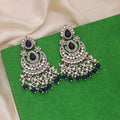Blue Color Kundan Earrings Inspired By Traditional Indian Aesthetics - Blue