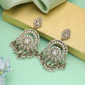 White Color Kundan Earrings Inspired By Classic Indian Jewellery - White