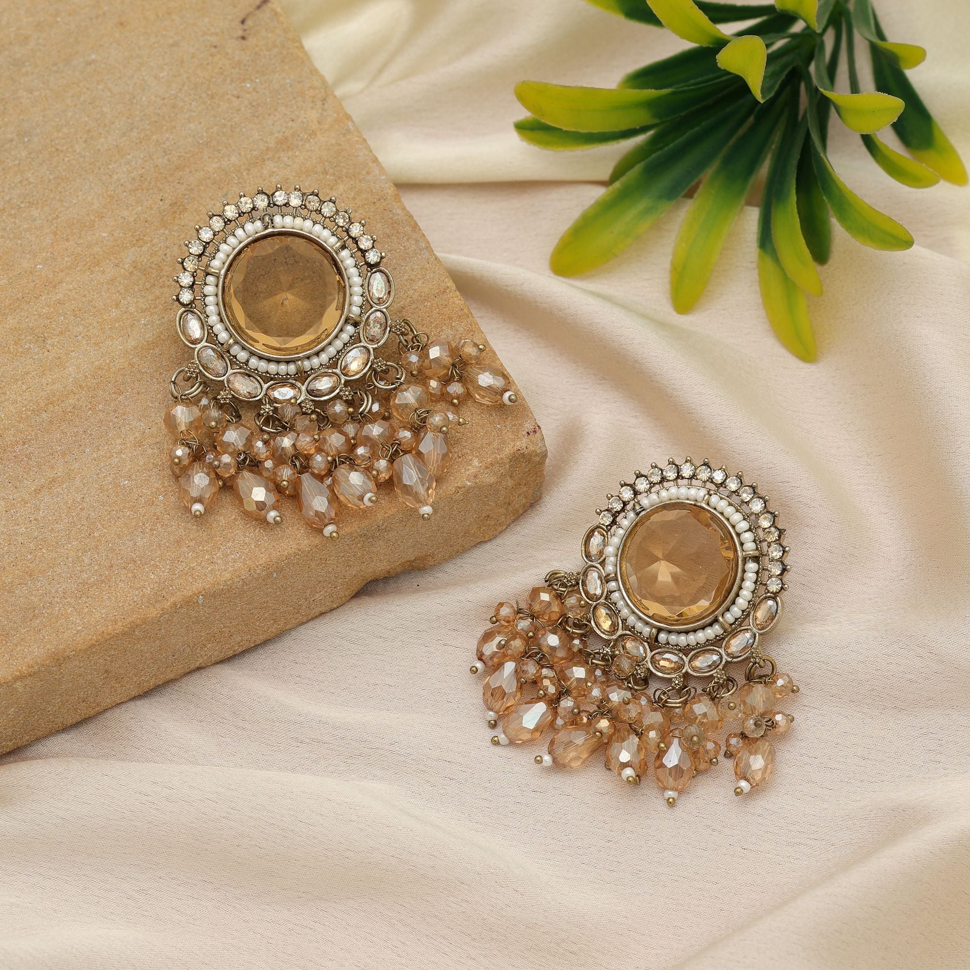 Artistic Kundan Earrings For Grand Celebration Wear