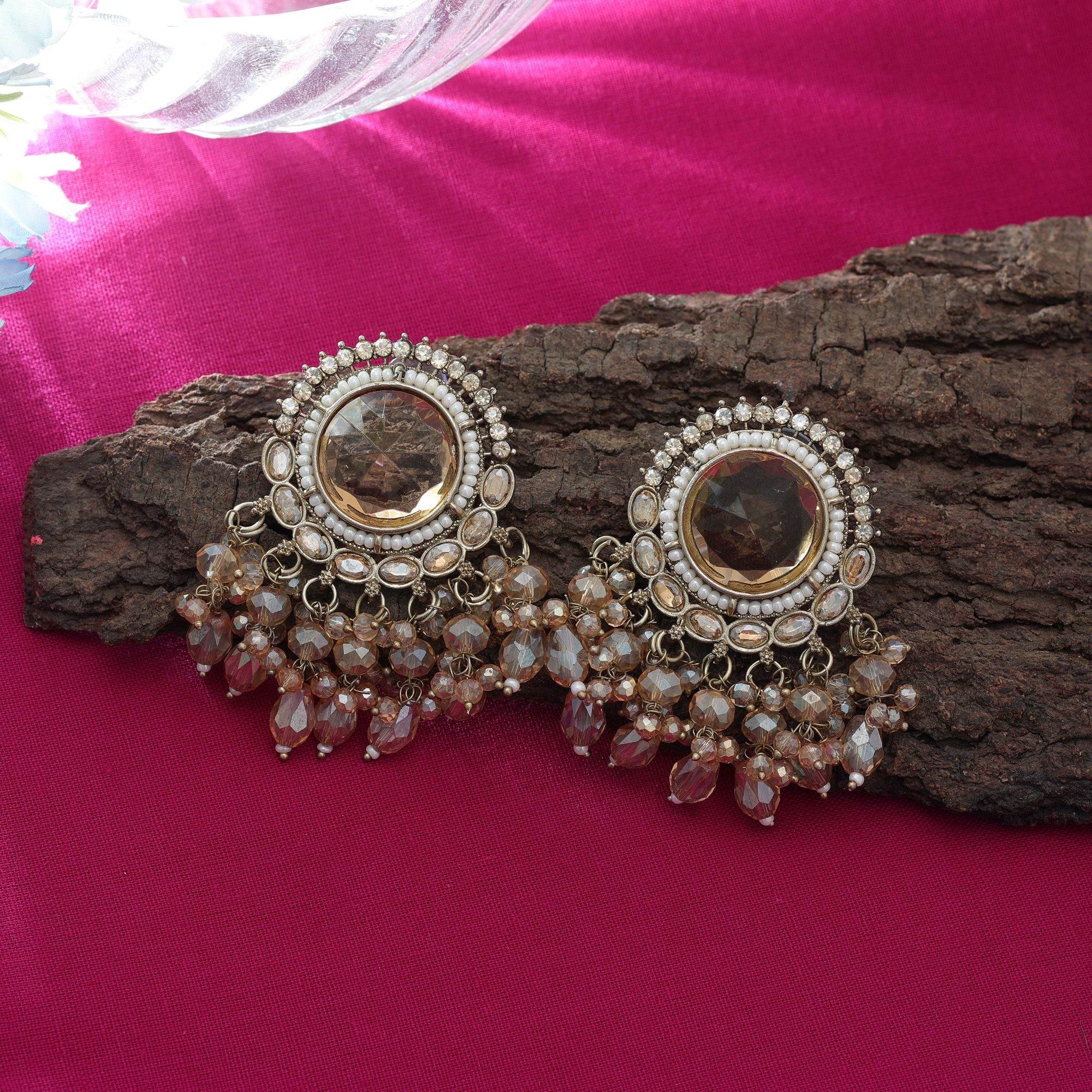Artistic Kundan Earrings For Grand Celebration Wear