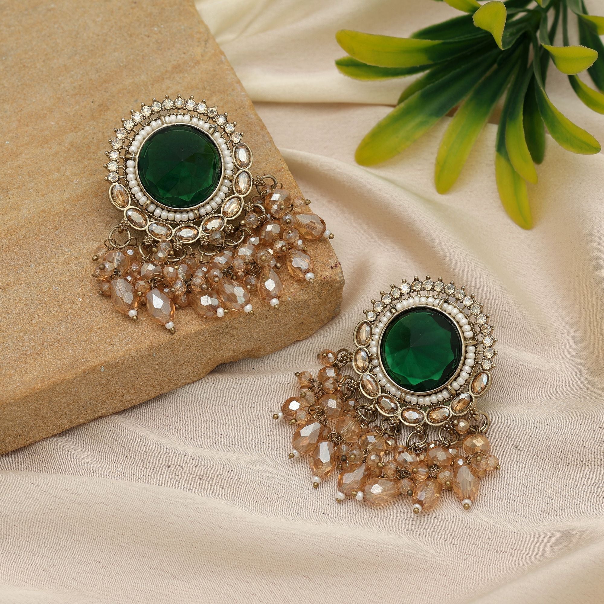 Artistic Kundan Earrings For Grand Celebration Wear