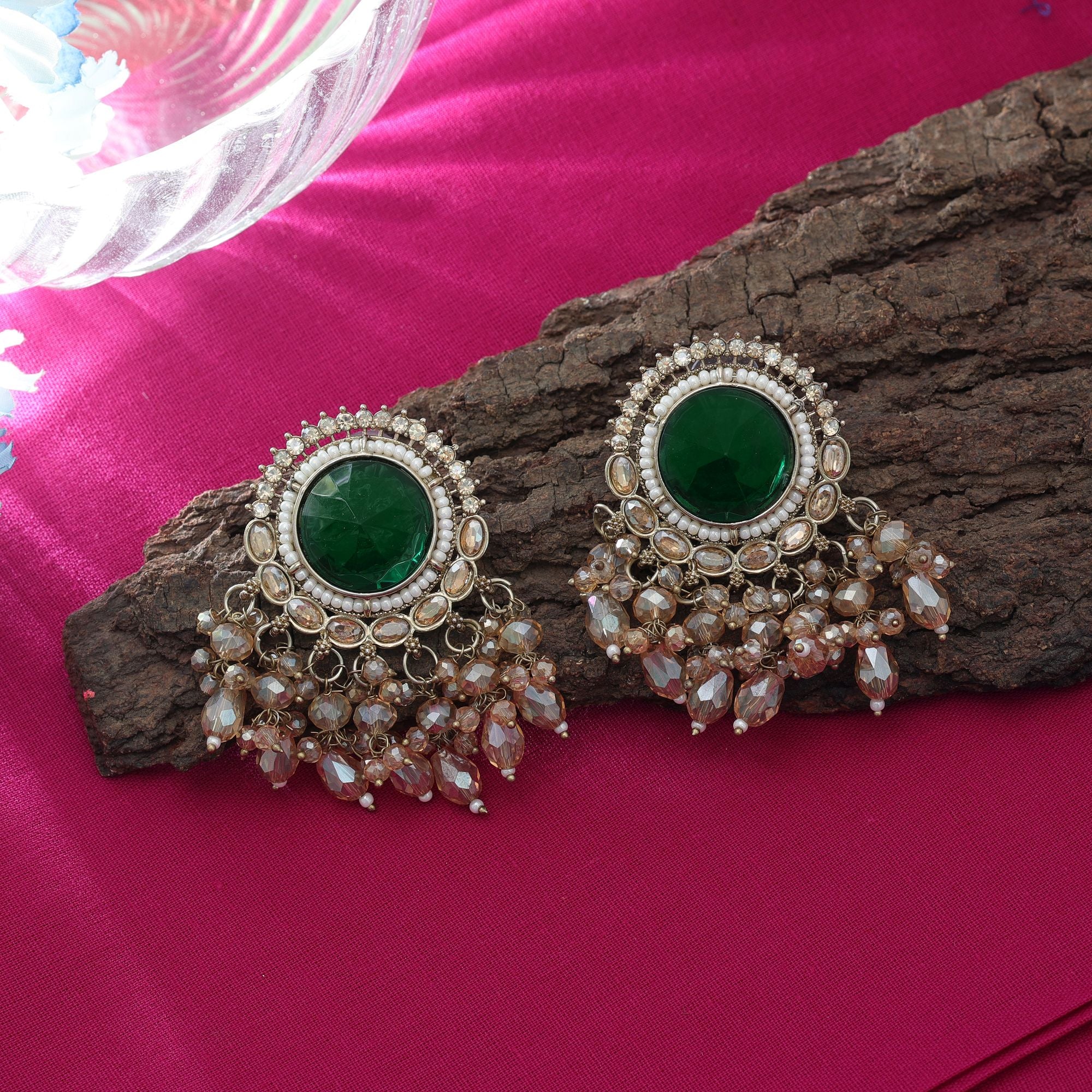 Artistic Kundan Earrings For Grand Celebration Wear