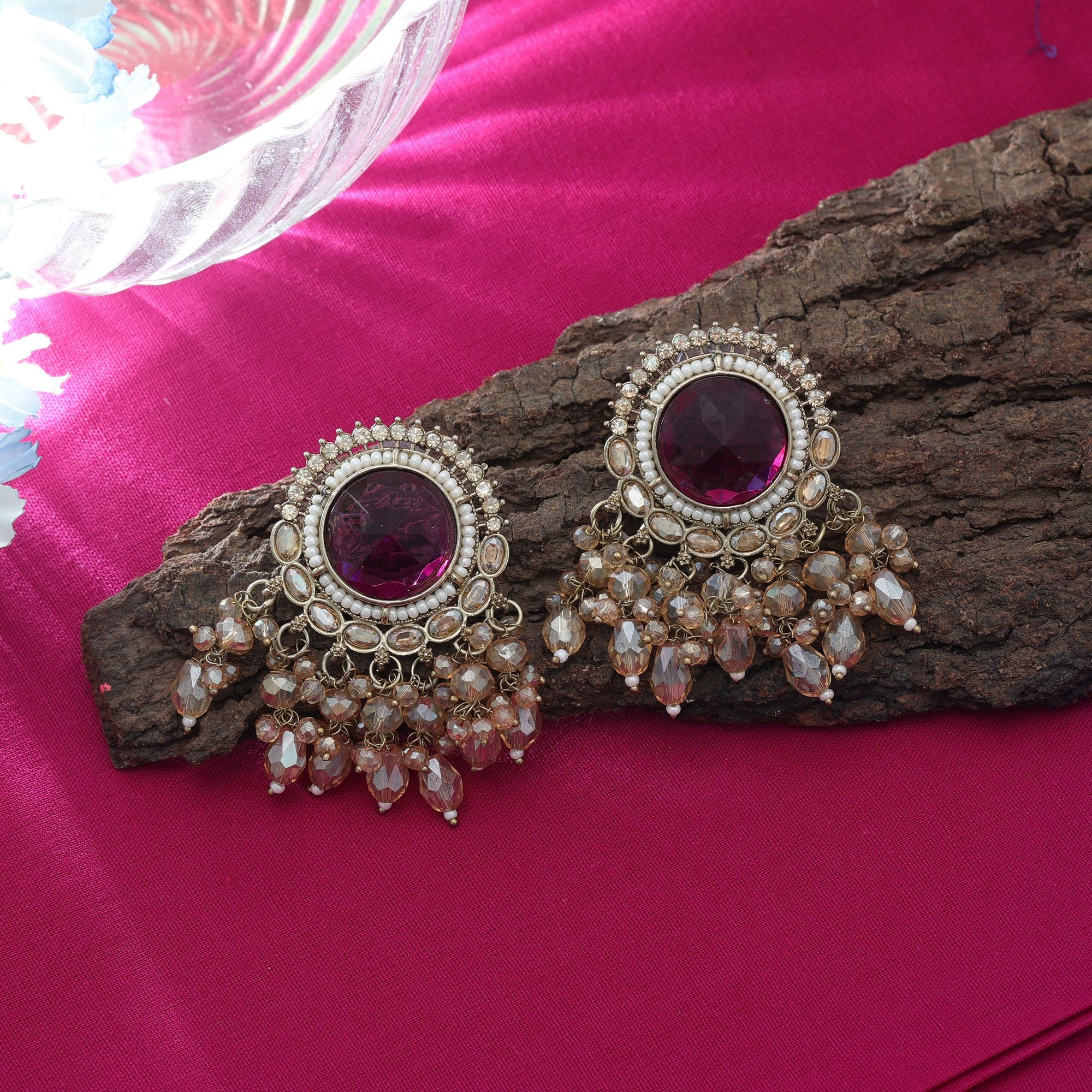 Artistic Kundan Earrings For Grand Celebration Wear