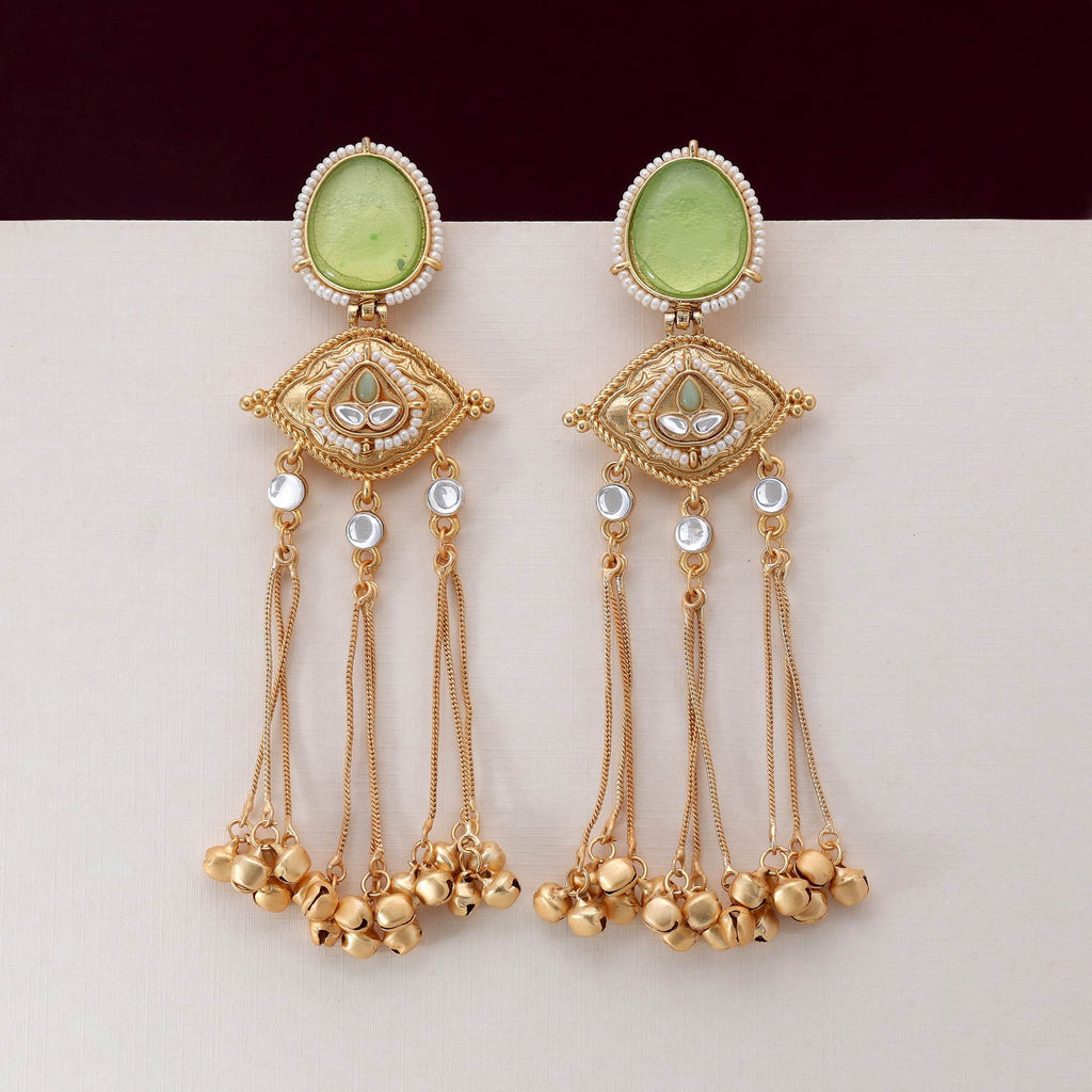 Handcrafted Long Kashmiri Earrings For Elegant Indian Look