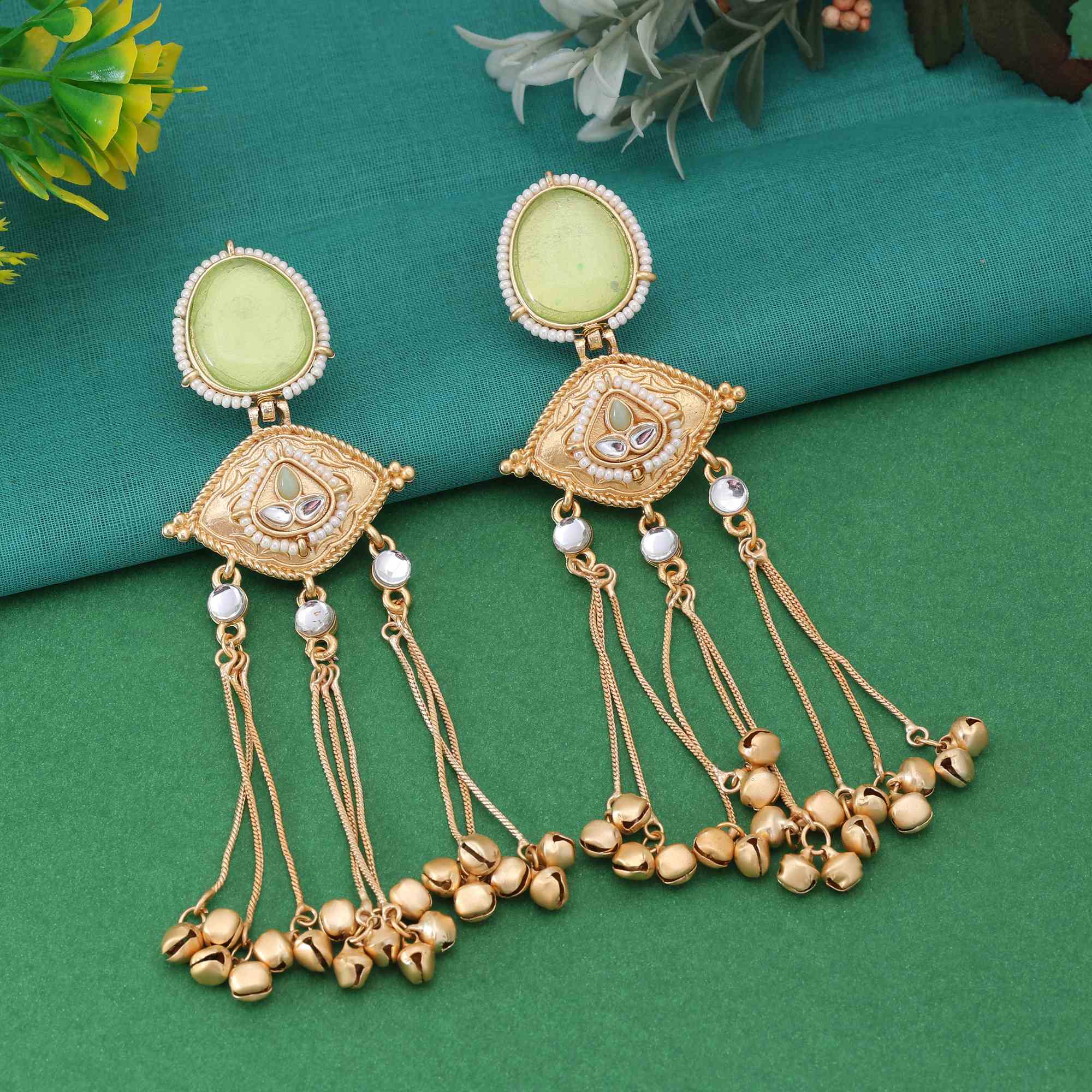 Handcrafted Long Kashmiri Earrings For Elegant Indian Look