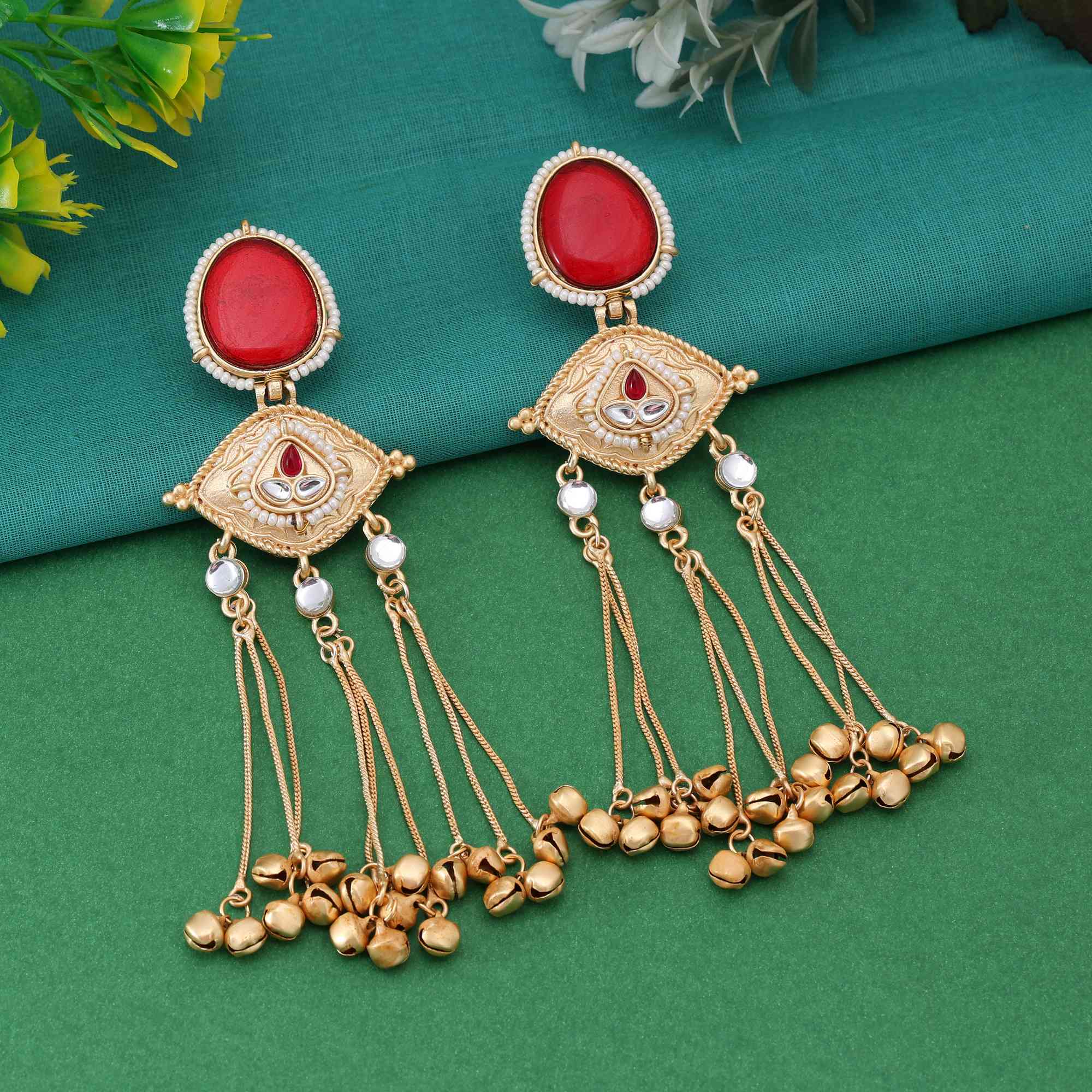 Handcrafted Long Kashmiri Earrings For Elegant Indian Look
