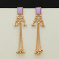 Light Purple Color Long Kasmiri Earrings Elegant Modern Ethnic Jewelry - Light Purple
