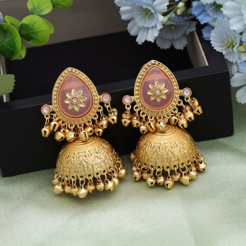 Big Size Jhumka Kasmiri Earrings Elegant Ethnic Festive Jewelry Collection