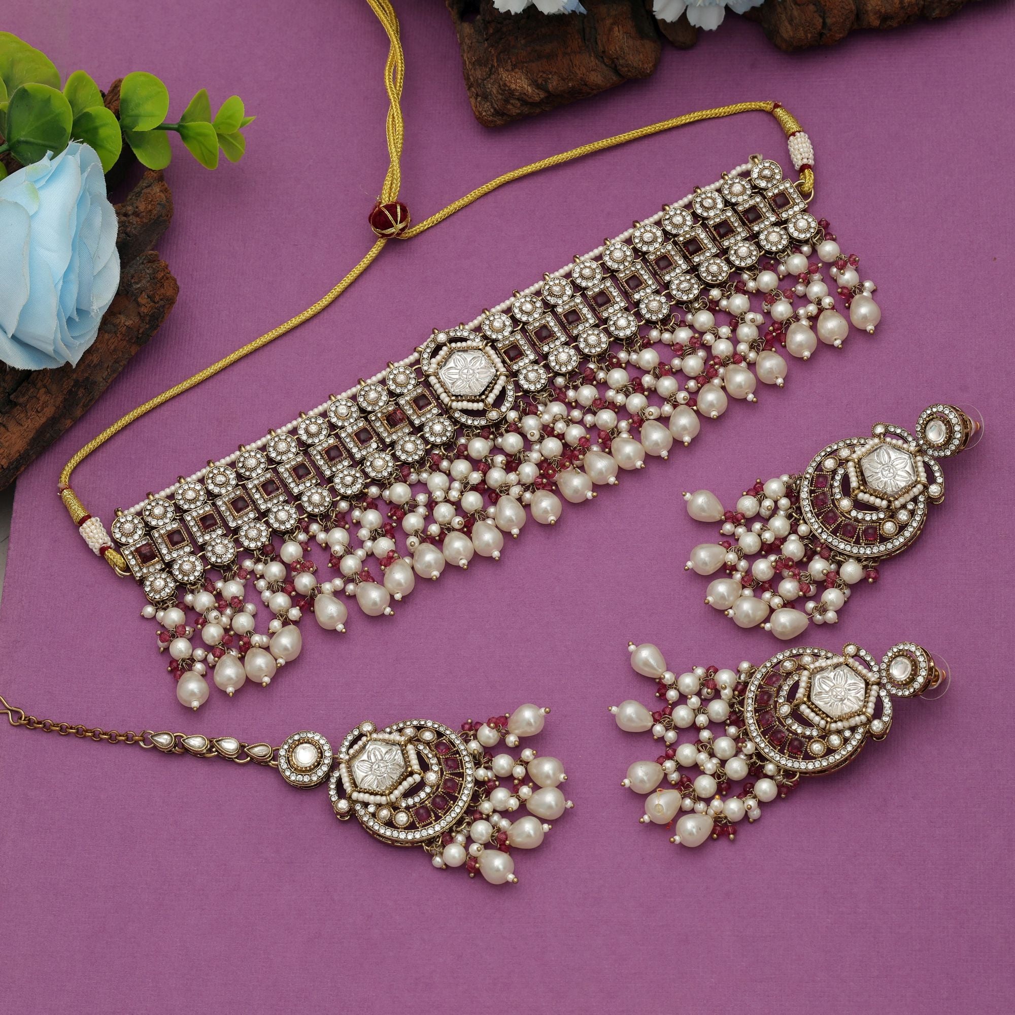Bridal Choker Kundan Necklace Set Designer Look Collection